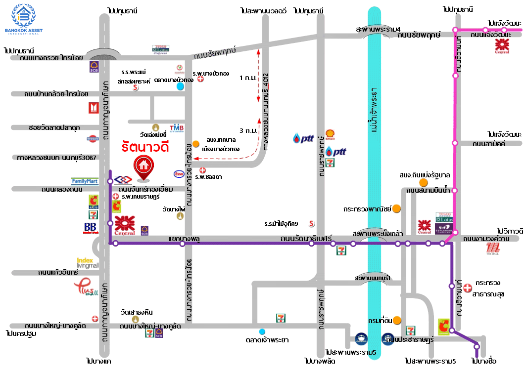 บ้านมือสองตกแต่งใหม่ ม.รัตนาวดี บางบัวทอง เนื้อที่ 16 ตร.ว. ฟังก์ชั่น 2 ห้องนอน 2 ห้องน้ำ บนทำเลศักยภาพ เดินทางสะดวก ใกล้เซ็นทรัลเวสต์เกต เพียง 5 นาทีถึงรถไฟฟ้า "สถานีคลองบางไผ่"